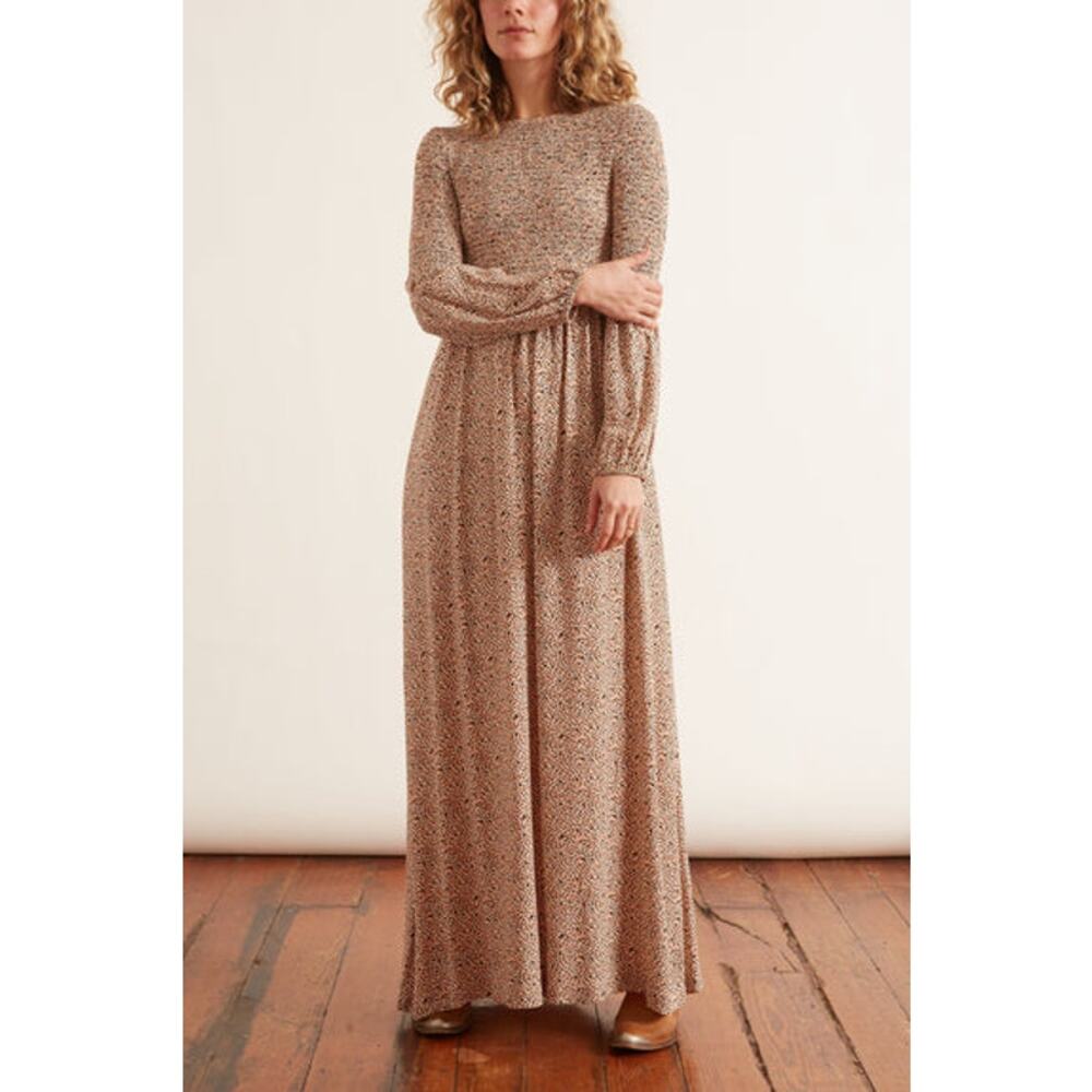Rodebjer Dress Sandy Dessert Ecru Smocked Long Sleeves Maxi Size XS NEW - Picture 1 of 14